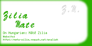 zilia mate business card